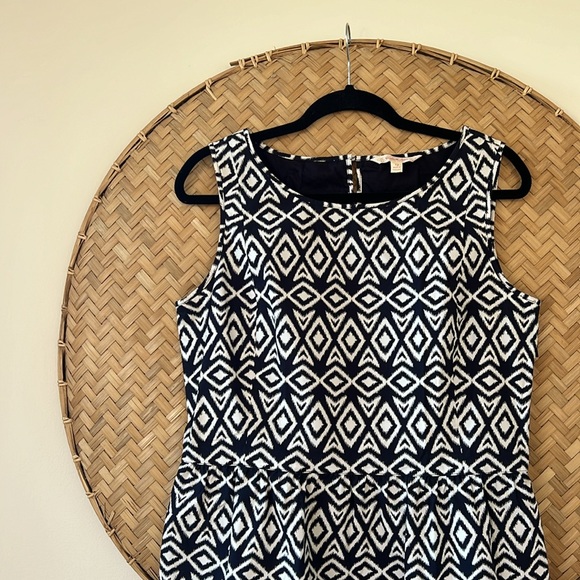 BROOKS BROTHERS A-LINE GEOMETRIC DRESS W/‎ POCKETS PREP CORPCORE DARK ACADEMIA - Picture 3 of 11